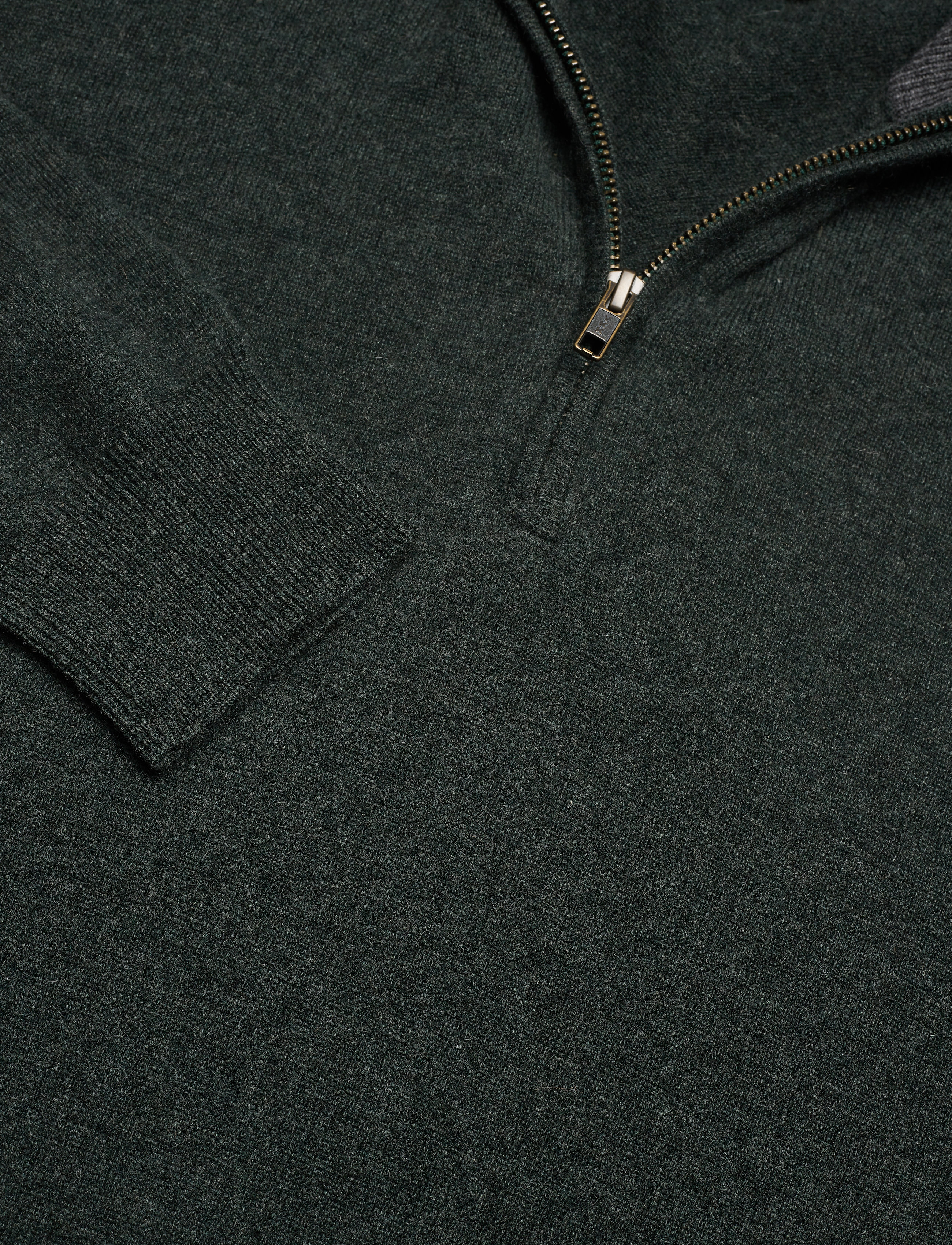 Davida Cashmere - Man Half Zip - half zip-tröjor - deep green melage - 2