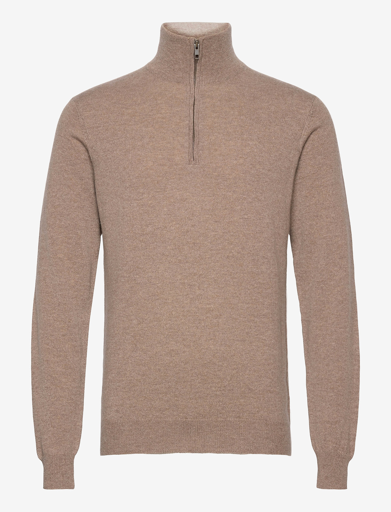 Davida Cashmere - Man Half Zip - half zip - mink - 1