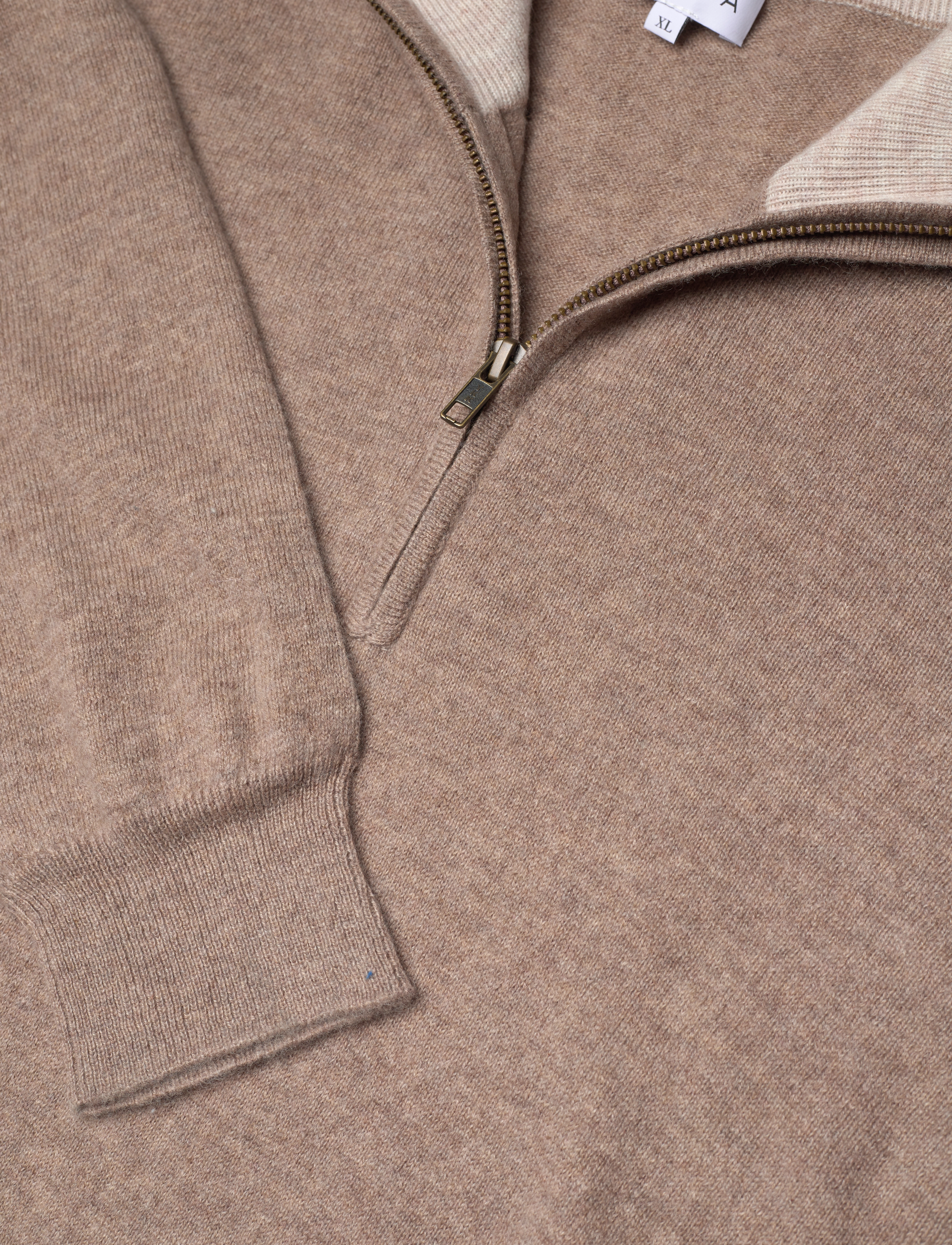 Davida Cashmere - Man Half Zip - strik - mink - 3