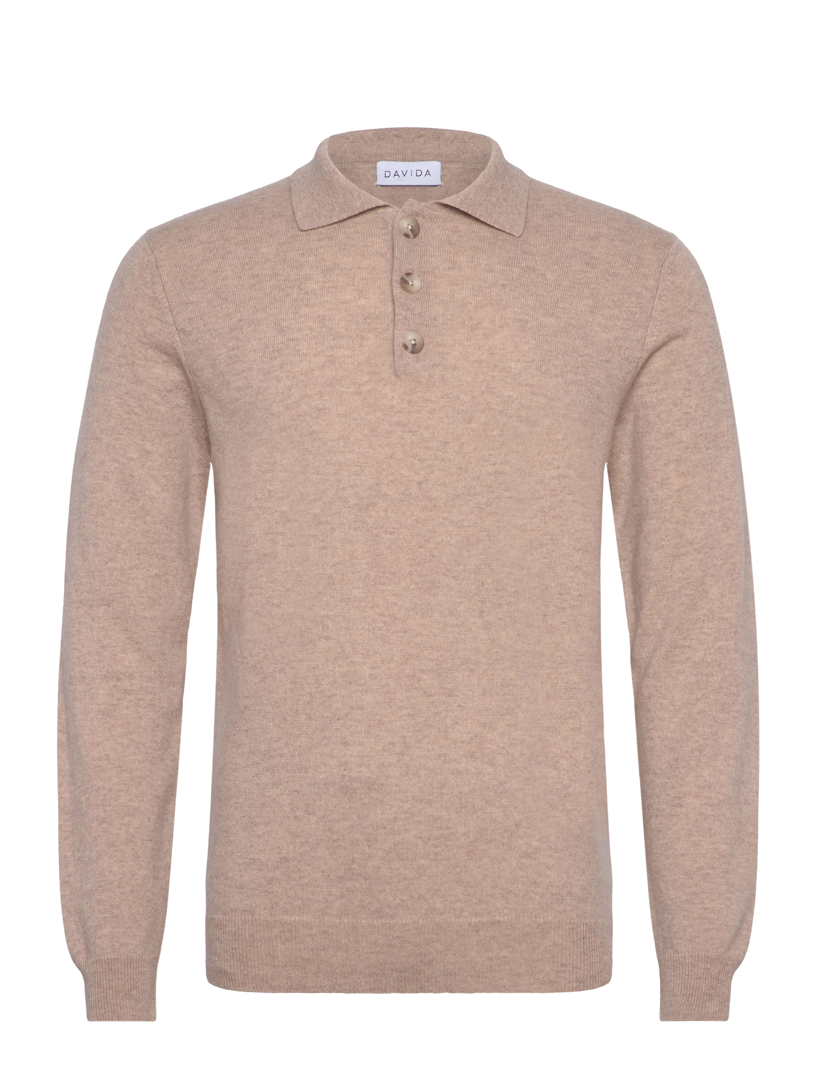 DAVIDA CASHMERE Man Collar Beige - S - Herren