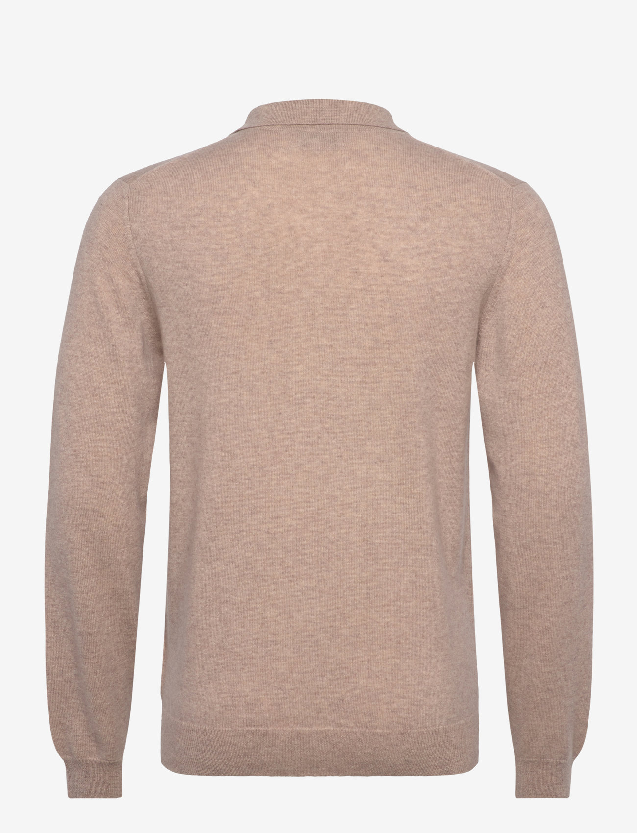 Davida Cashmere - Man Collar - stickade pikéer - sand - 1