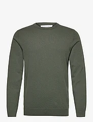 Davida Cashmere - Man O-neck Plain - megzti laisvalaikio drabužiai - army green - 0