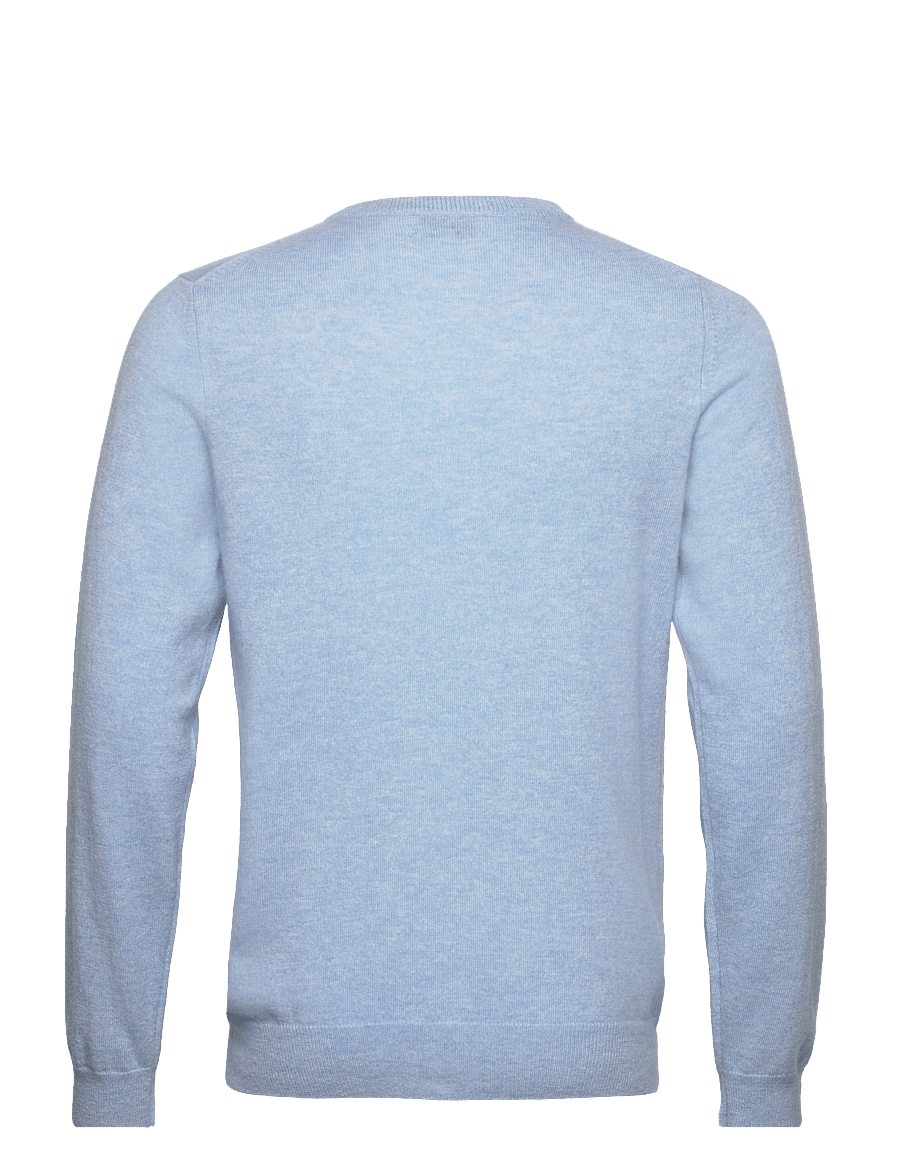Davida Cashmere - Man O-neck Plain - Ümmarguse kaelusega kudumid - blue fog - 2