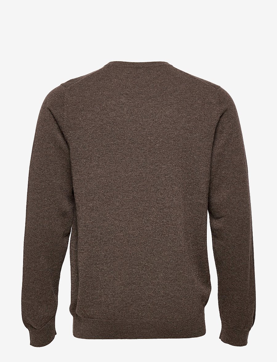 Davida Cashmere - Man O-neck Plain - rundhalsad - cacao - 1