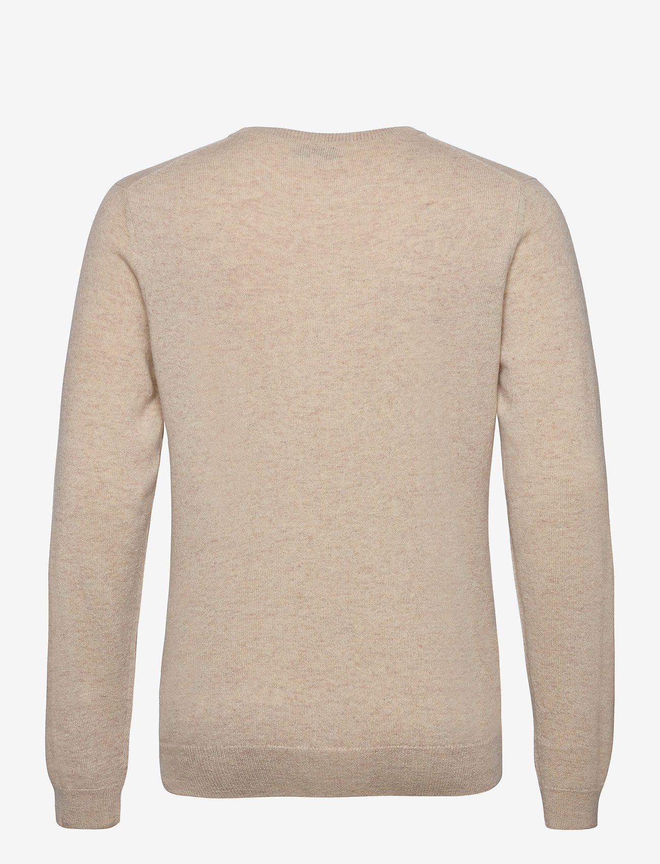 Davida Cashmere - Man O-neck Plain - basic knitwear - light beige - 1