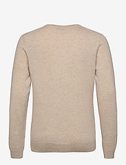 Davida Cashmere - Man O-neck Plain - basic knitwear - light beige - 1