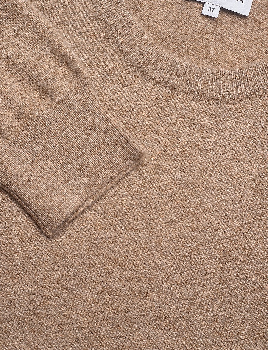 Davida Cashmere - Man O-neck Plain - knitted round necks - mink - 3
