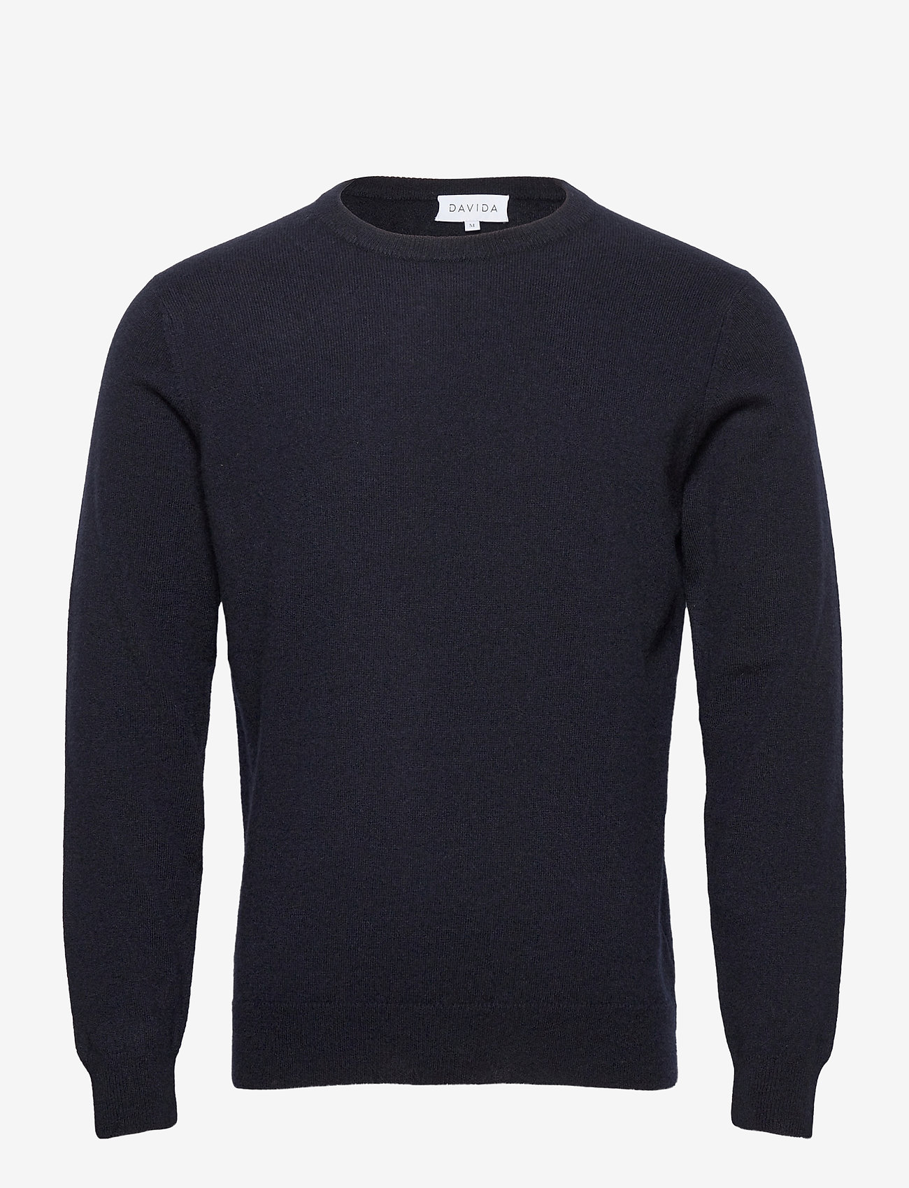 Davida Cashmere - Man O-neck Plain - basic knitwear - navy - 0