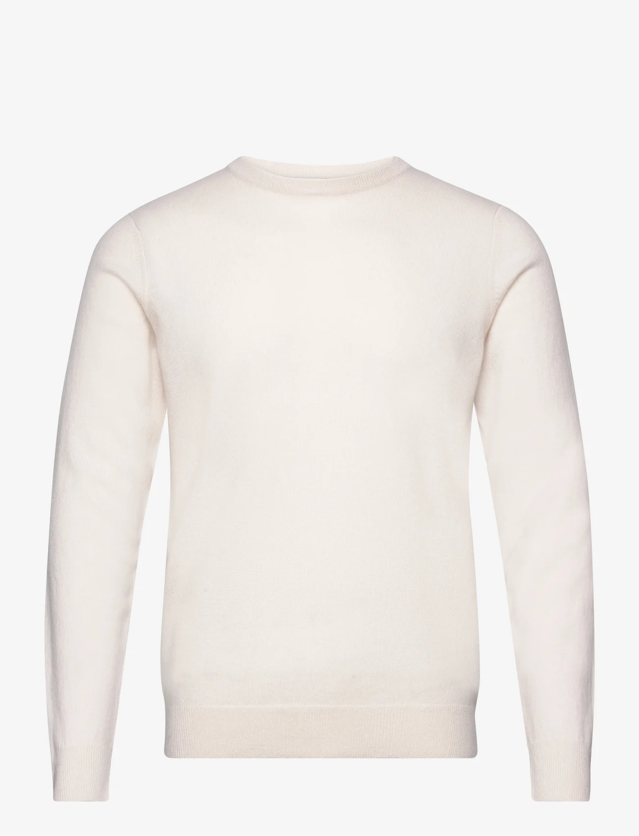 Davida Cashmere - Man O-neck Plain - basic knitwear - white - 0