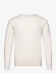 Davida Cashmere - Man O-neck Plain - megzti laisvalaikio drabužiai - white - 0