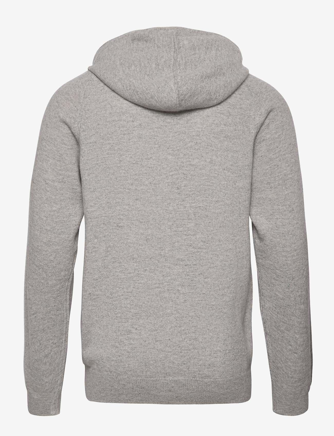Davida Cashmere - Man Hood - pullover mit durchgehendem reißverschluss - light grey - 2