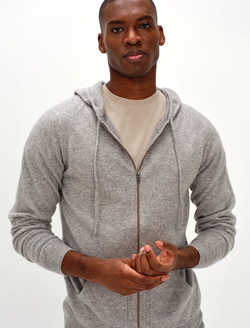 Davida Cashmere - Man Hood - swetry rozpinane na zamek - light grey - 0