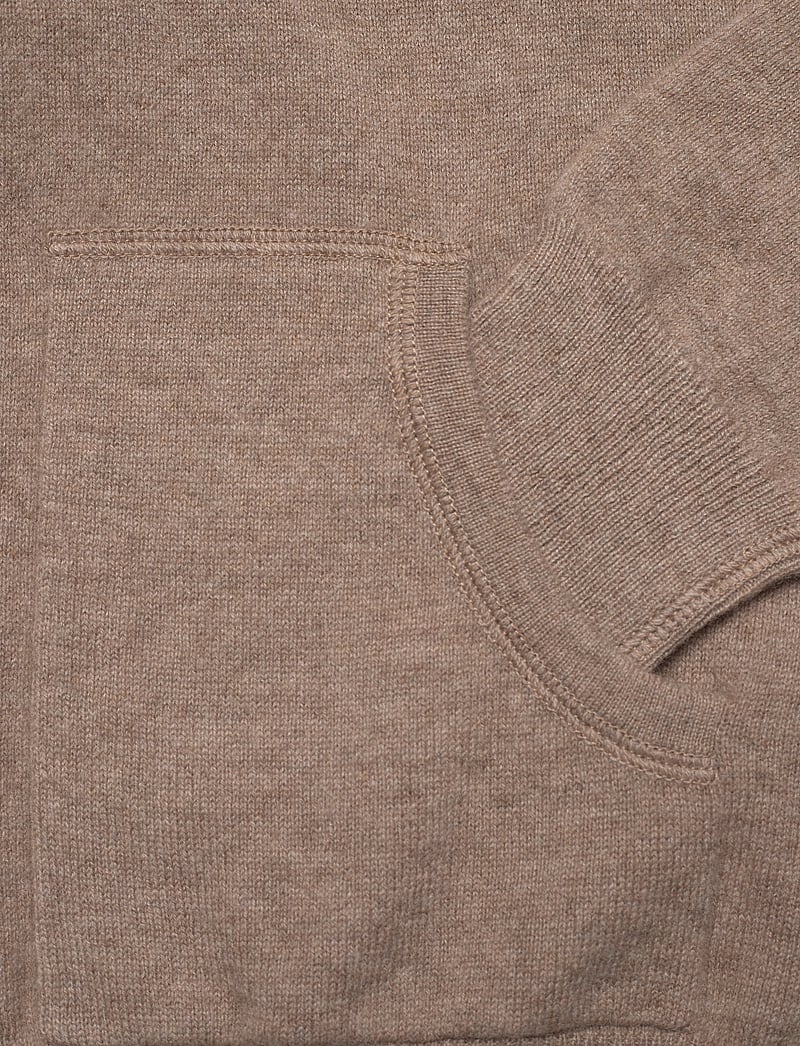 Davida Cashmere - Man Hood - pullover mit durchgehendem reißverschluss - mink - 3