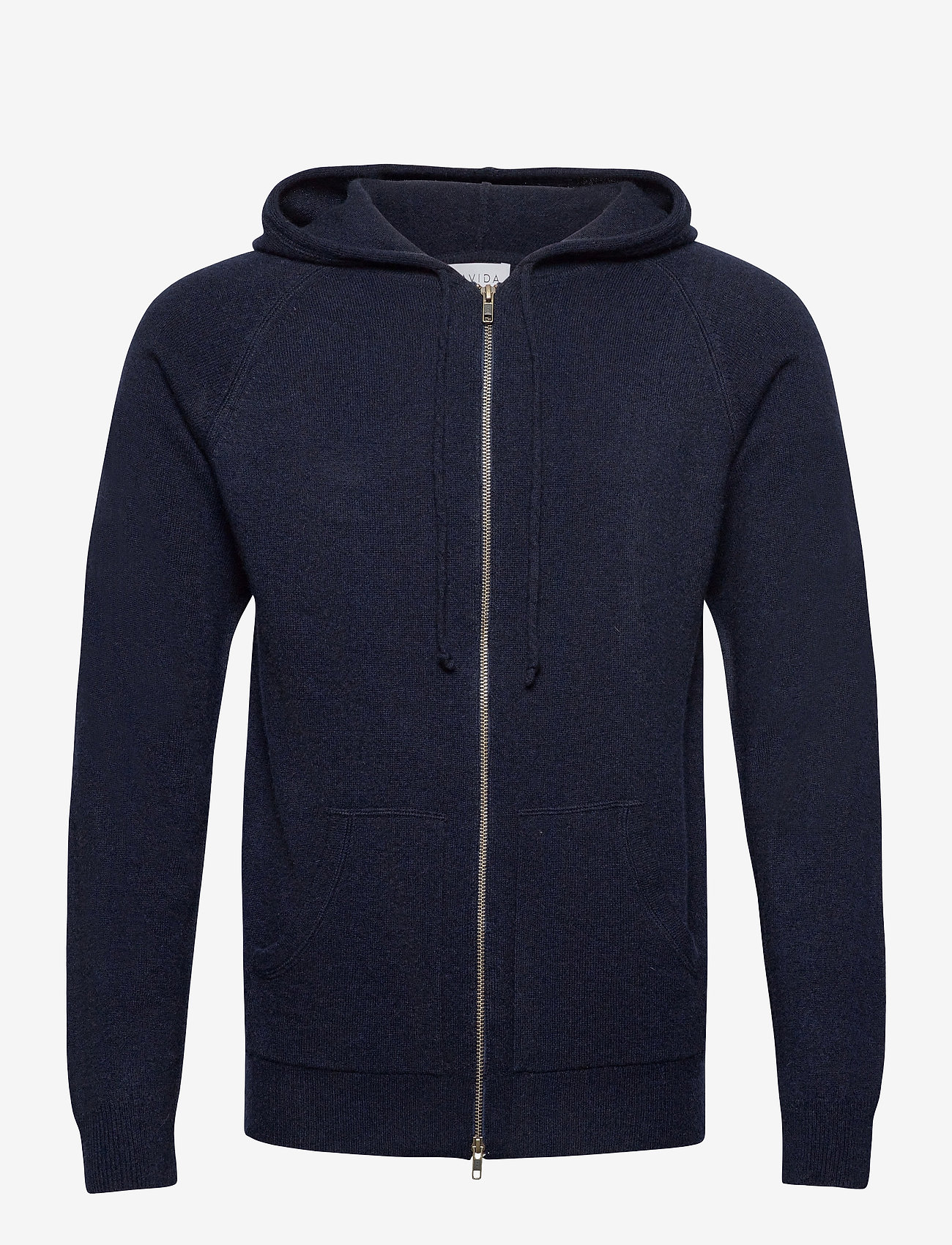 Davida Cashmere Man Hood - Džemperi ar rāvējslēdzēju - NAVY / navy
