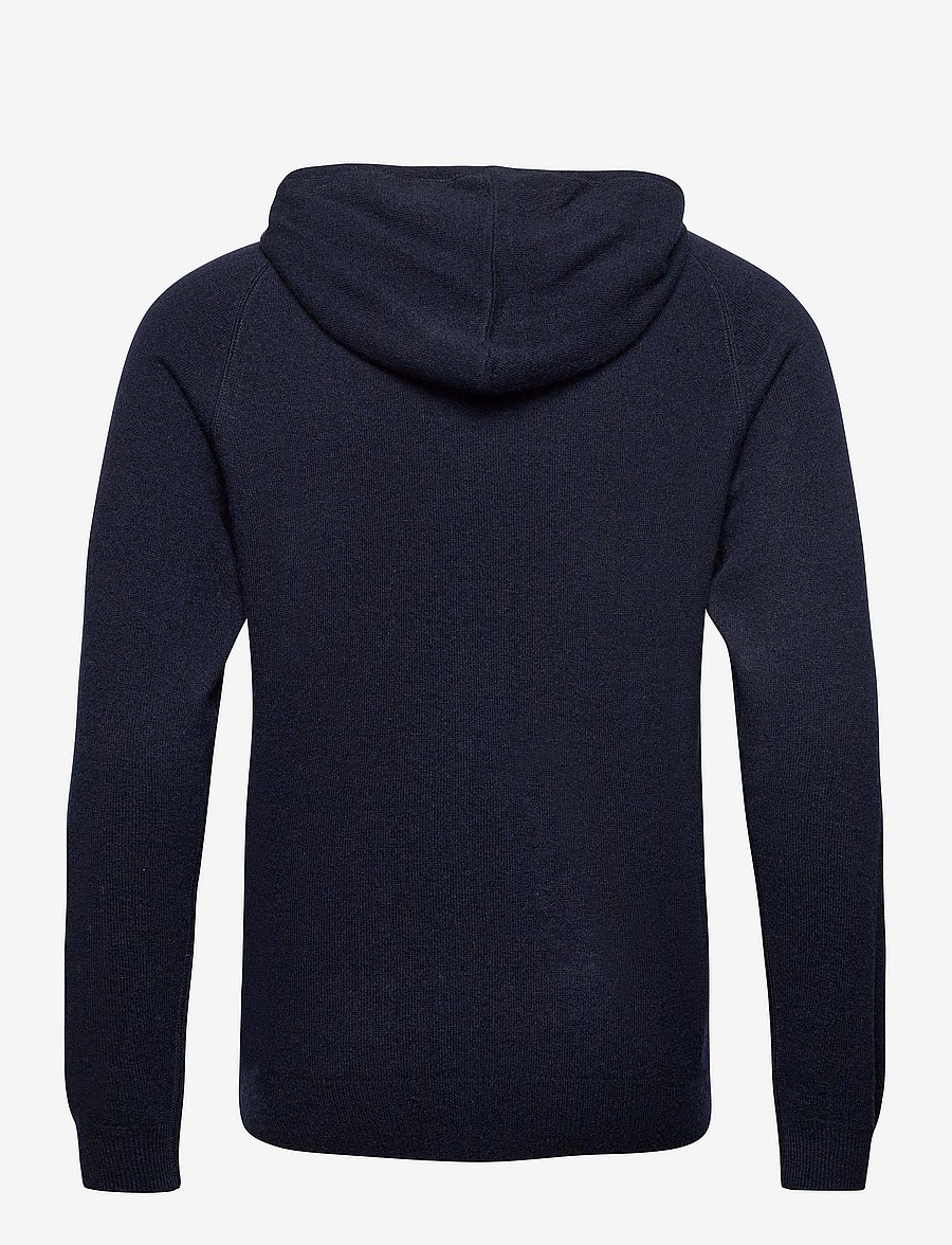 Davida Cashmere - Man Hood - pullover mit durchgehendem reißverschluss - navy - 2