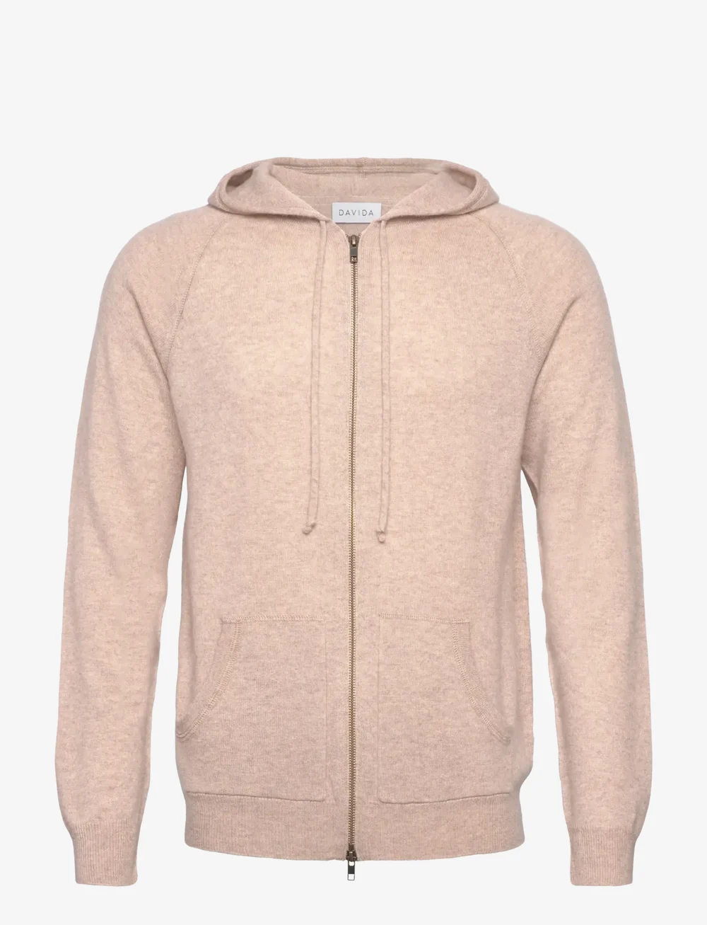 Davida Cashmere - Man Hood - neuleet joissa kokopitkä vetoketju - sand - 0