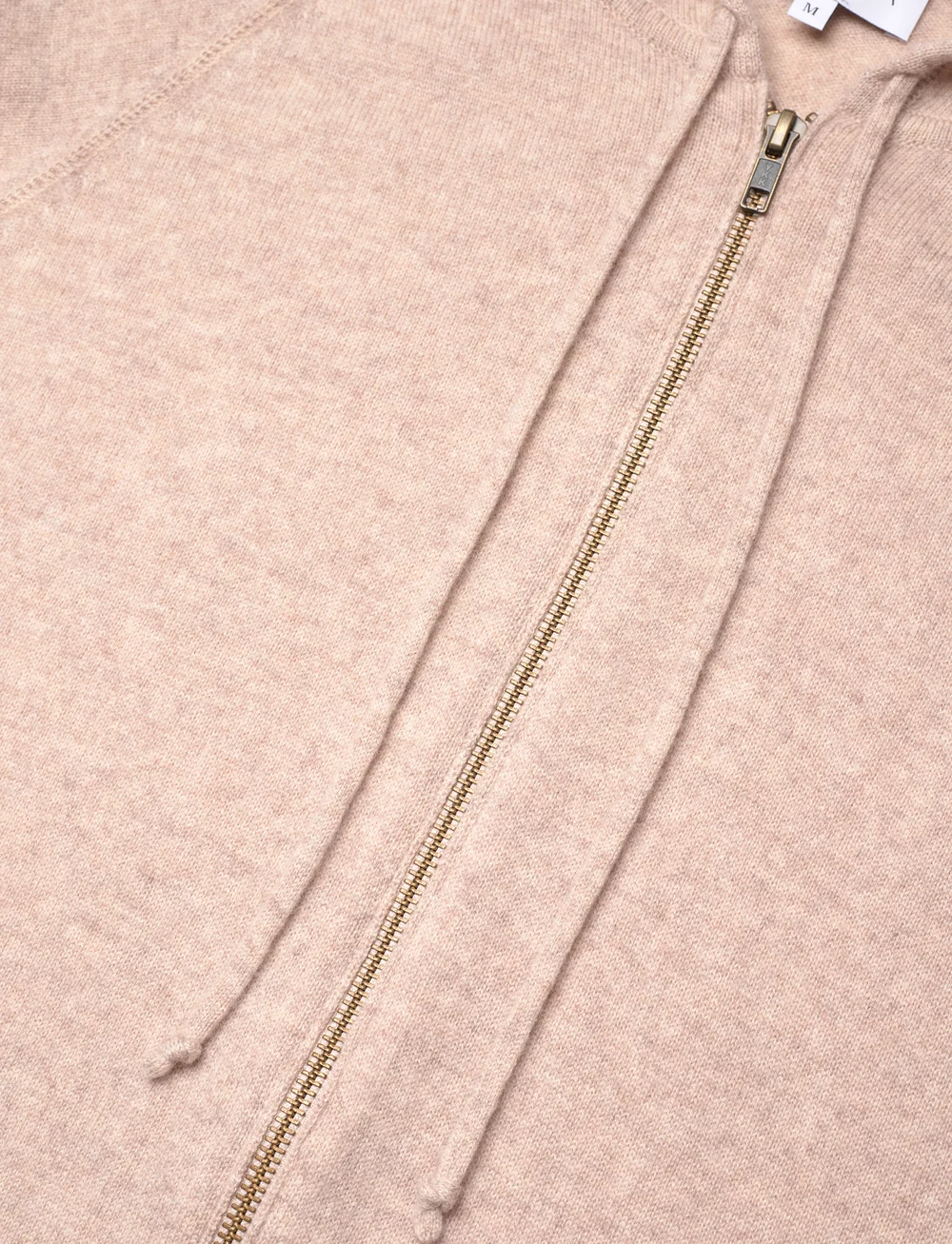 Davida Cashmere - Man Hood - neuleet joissa kokopitkä vetoketju - sand - 2