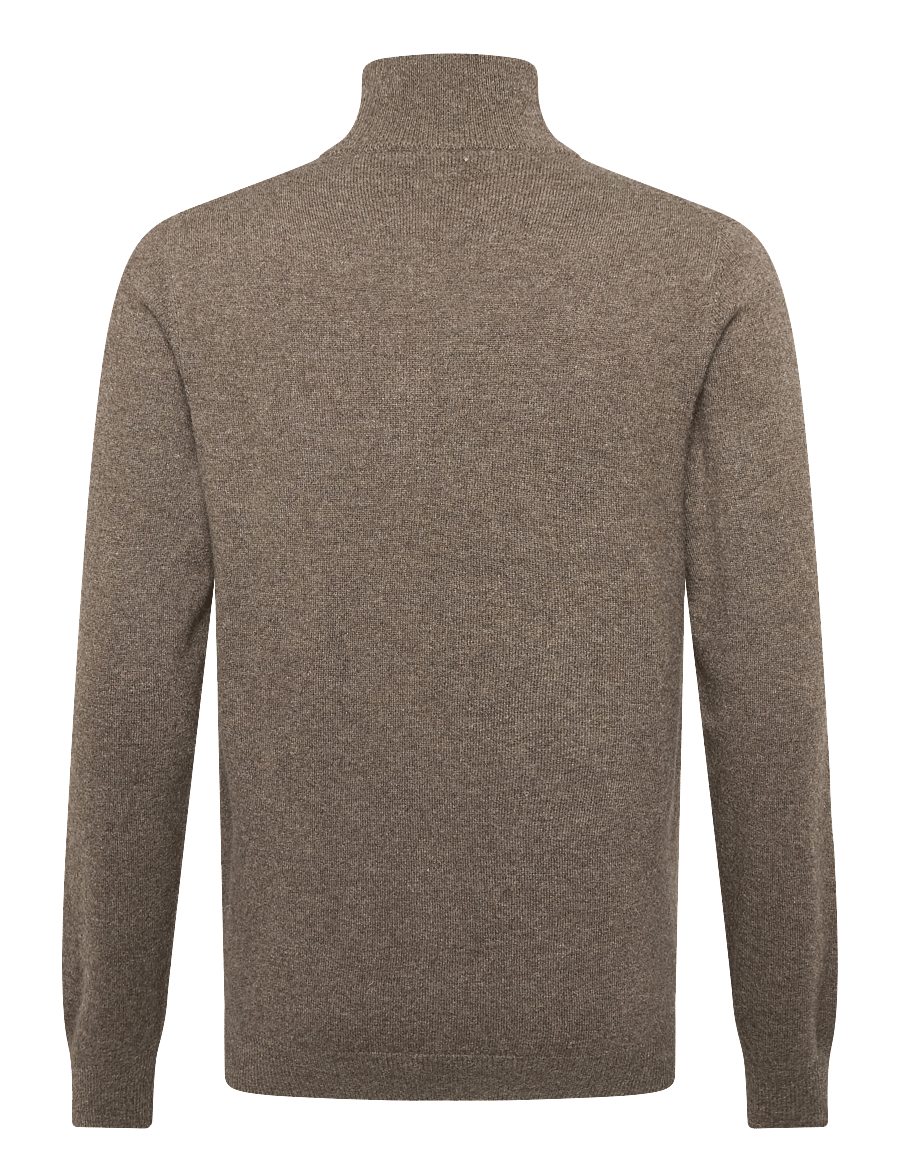 Davida Cashmere - man full zip - full zip tröjor - cacao - 1