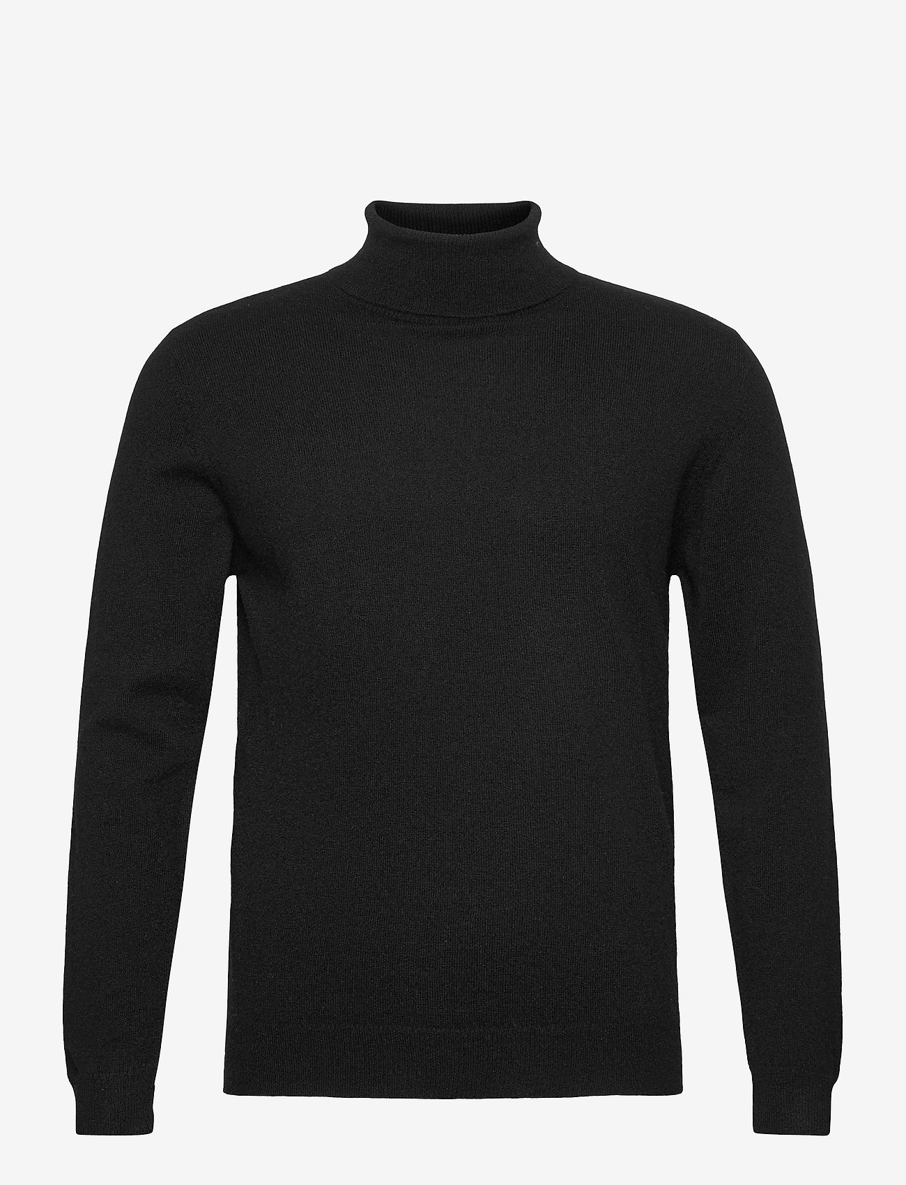 Davida Cashmere - Man Rib Turtleneck - basic knitwear - black - 0