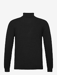 Davida Cashmere - Man Rib Turtleneck - basic knitwear - black - 1