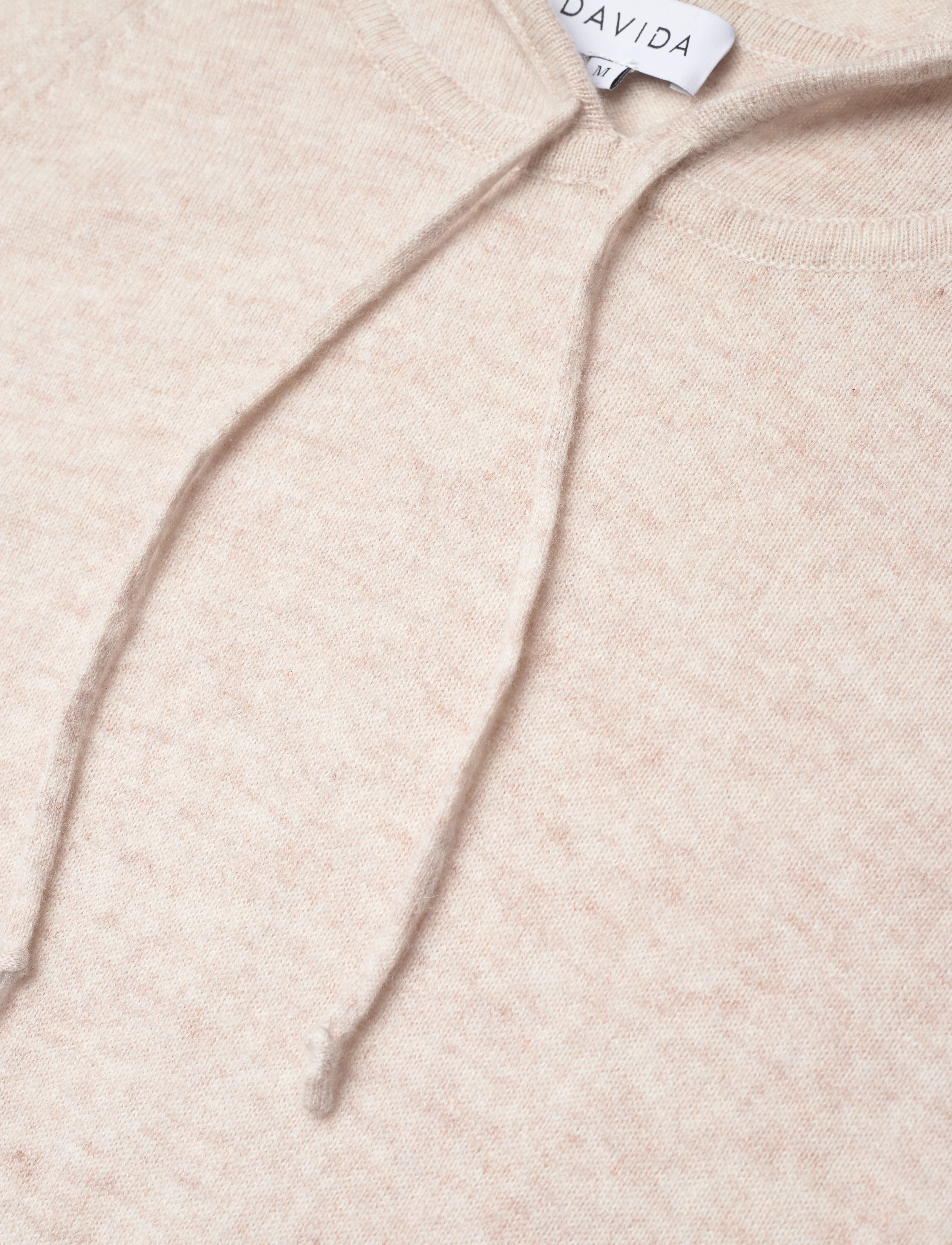 Davida Cashmere - man front pocket hoodie - dressipluusid - light beige - 2