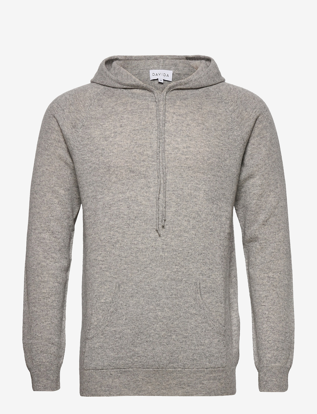 Davida Cashmere - Man Front Pocket Hoodie - kapuutsiga dressipluusid - light grey - 0