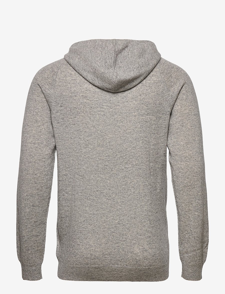 Davida Cashmere - man front pocket hoodie - hoodies - light grey - 1