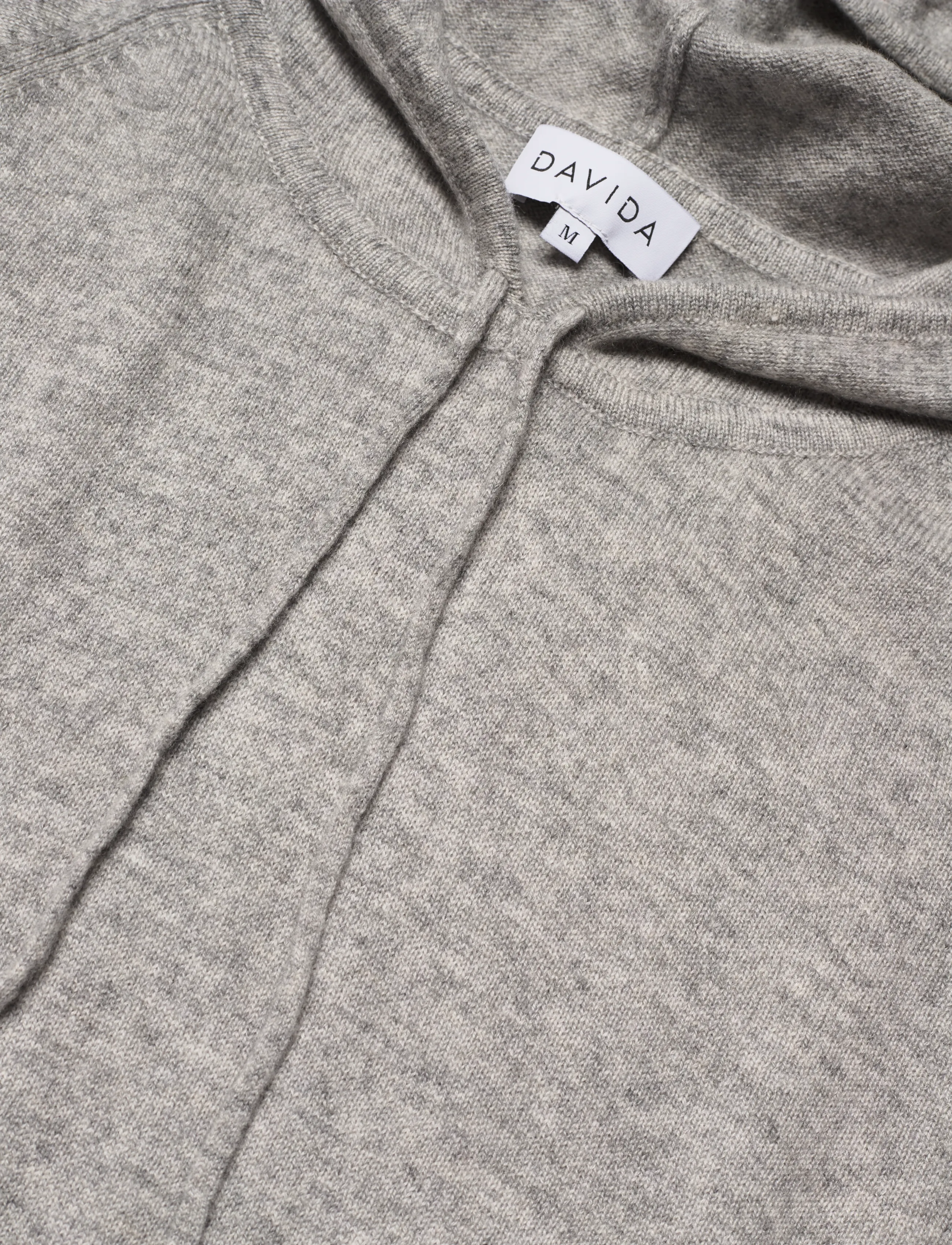 Davida Cashmere - man front pocket hoodie - autumn savings - light grey - 2