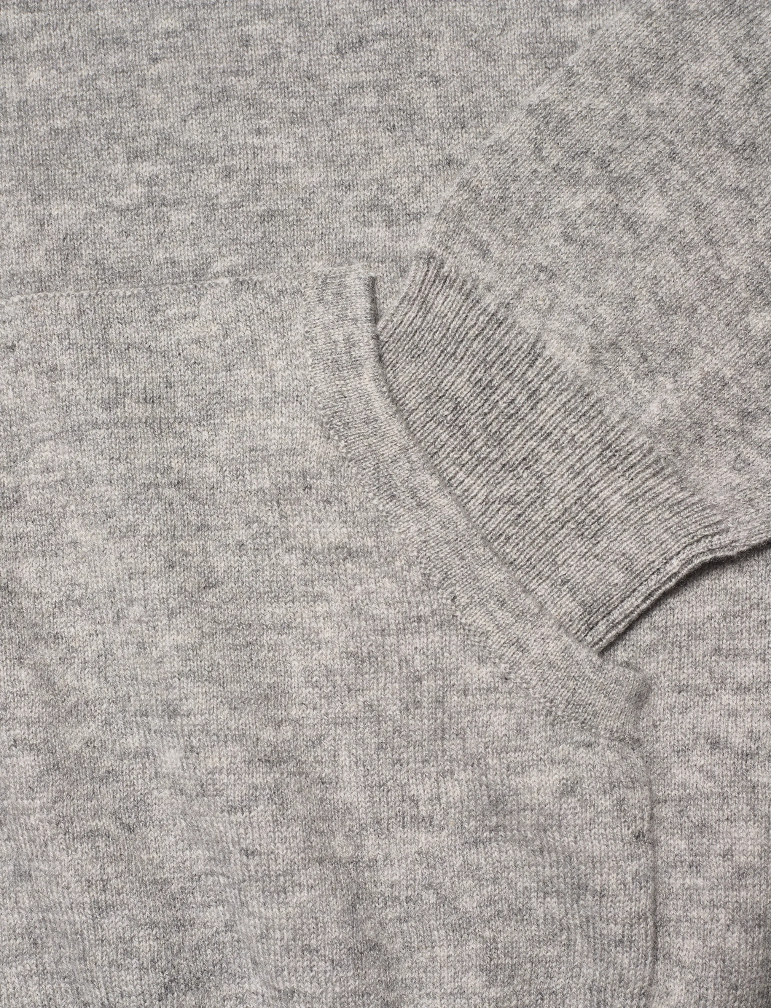 Davida Cashmere - man front pocket hoodie - autumn savings - light grey - 3
