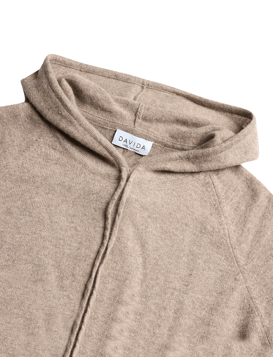 Davida Cashmere - man front pocket hoodie - kapuutsiga pusad - mink - 2