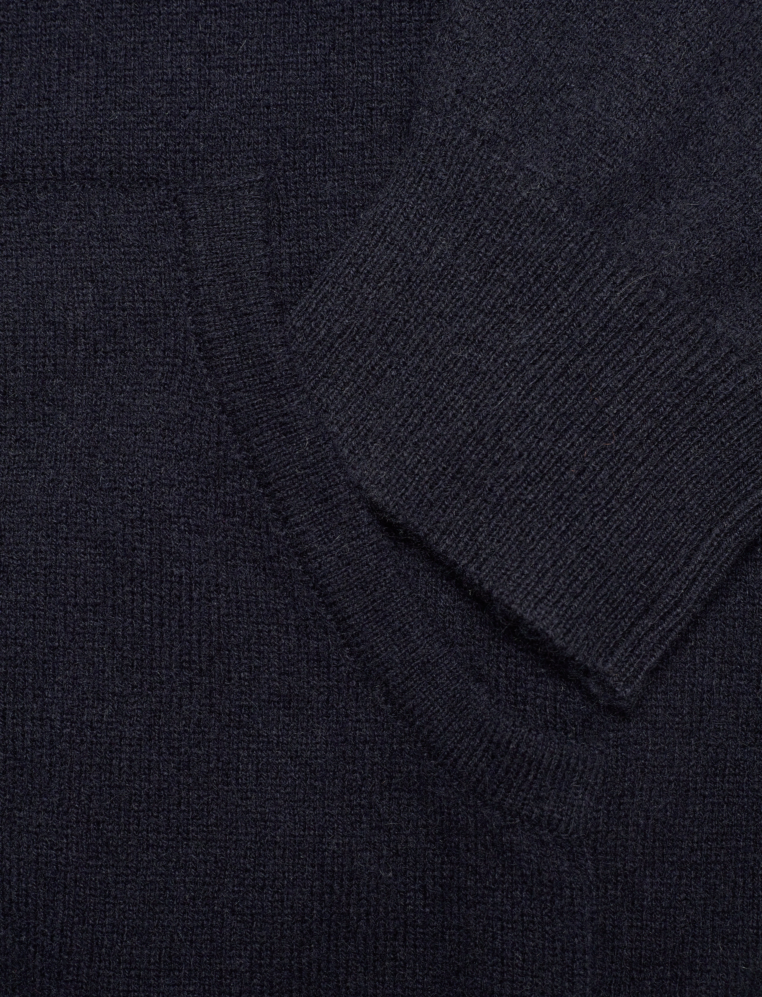 Davida Cashmere - man front pocket hoodie - hoodies - navy - 3