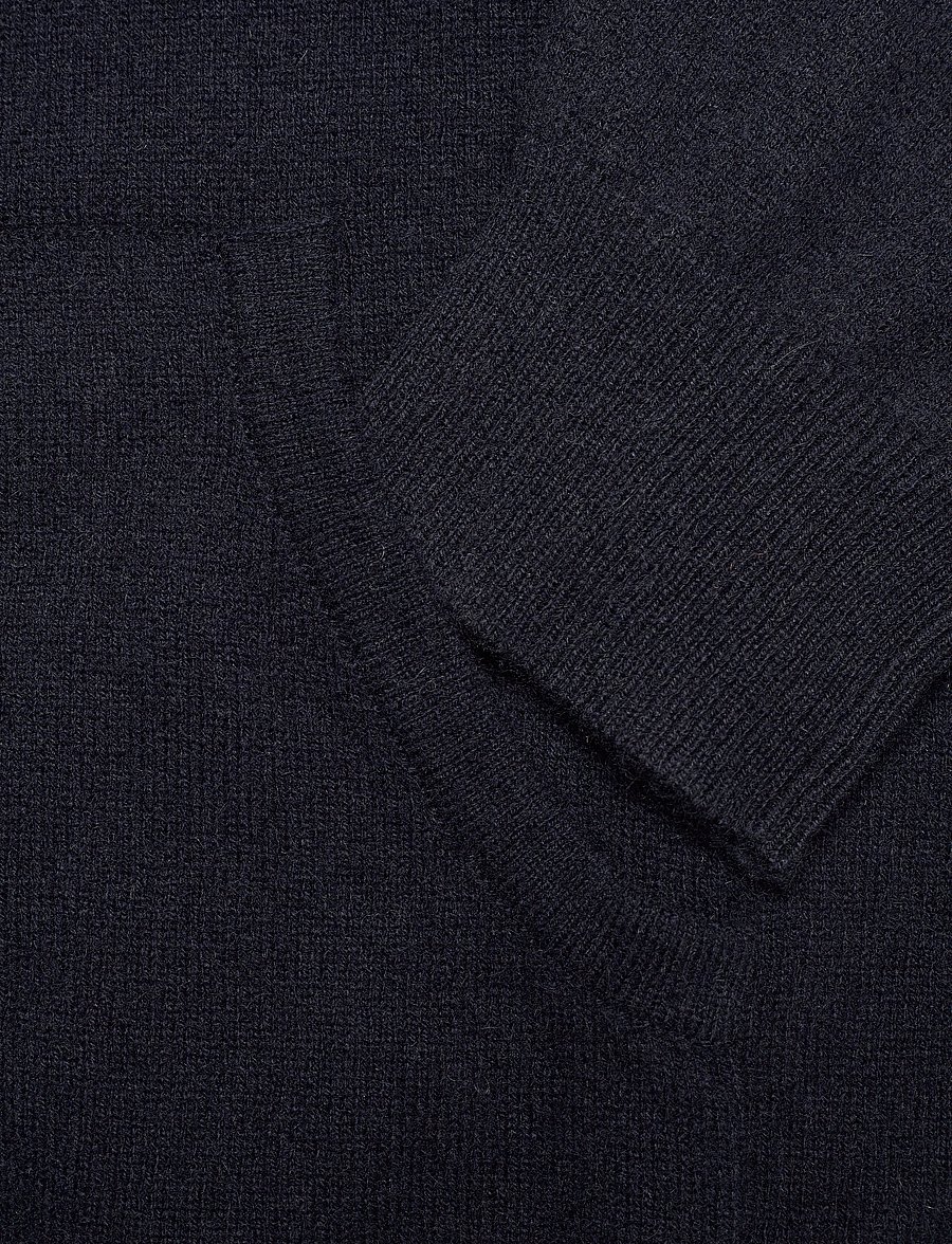 Davida Cashmere - man front pocket hoodie - hoodies - navy - 3