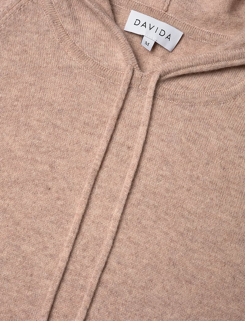 Davida Cashmere - Man Front Pocket Hoodie - hættetrøjer - sand - 2