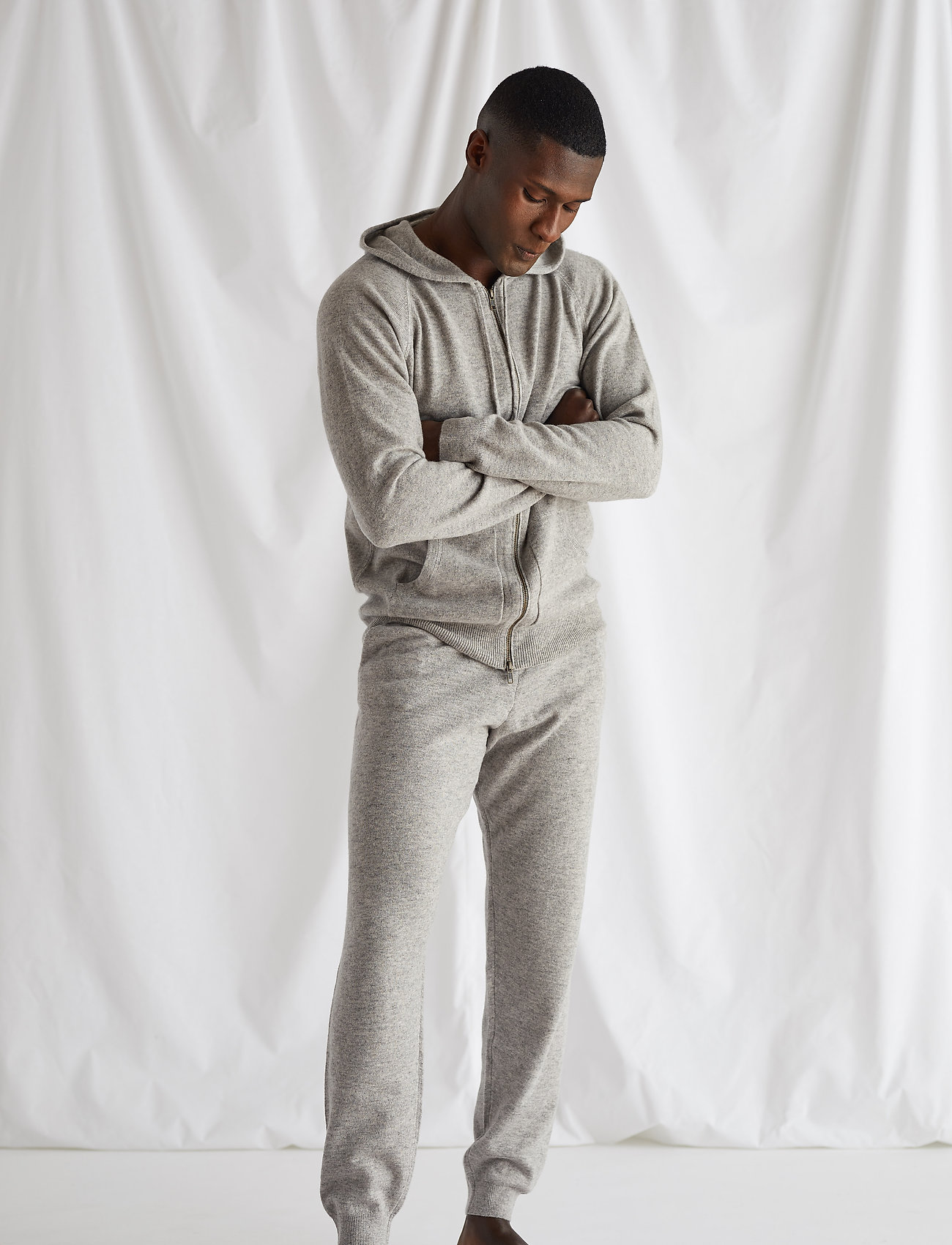 Davida Cashmere - Man Pants Pockets - basic-hemden - light grey - 0