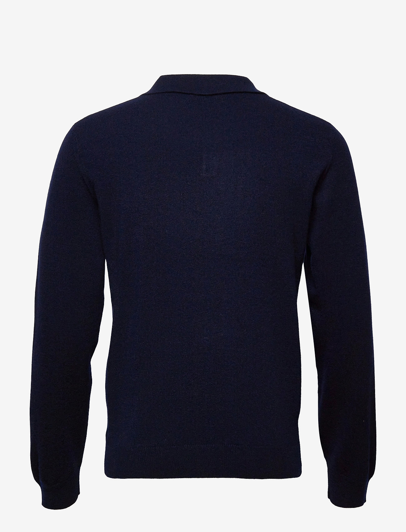 Davida Cashmere - Man Open Collar Sweater - navy - 1