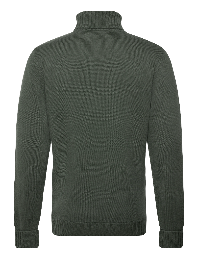 Davida Cashmere - Man Chunky Roll Neck Sweater - rullekraver - army green - 2