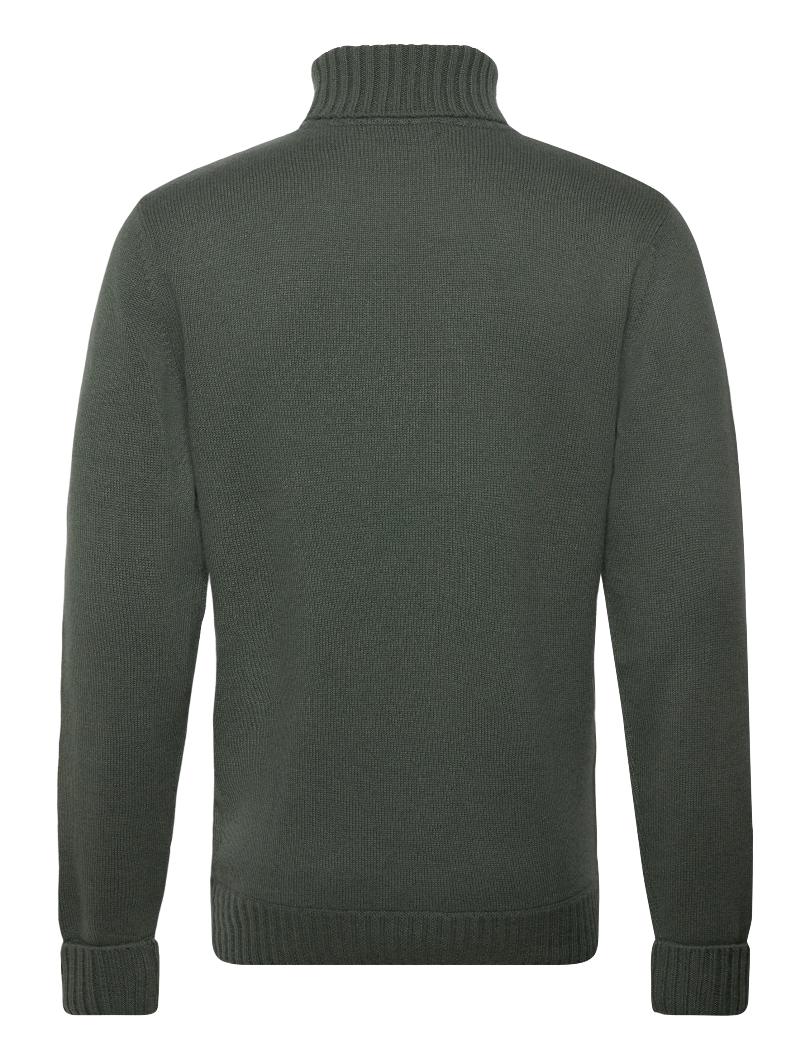 Davida Cashmere - Man Chunky Roll Neck Sweater - sügisesed riided - army green - 2