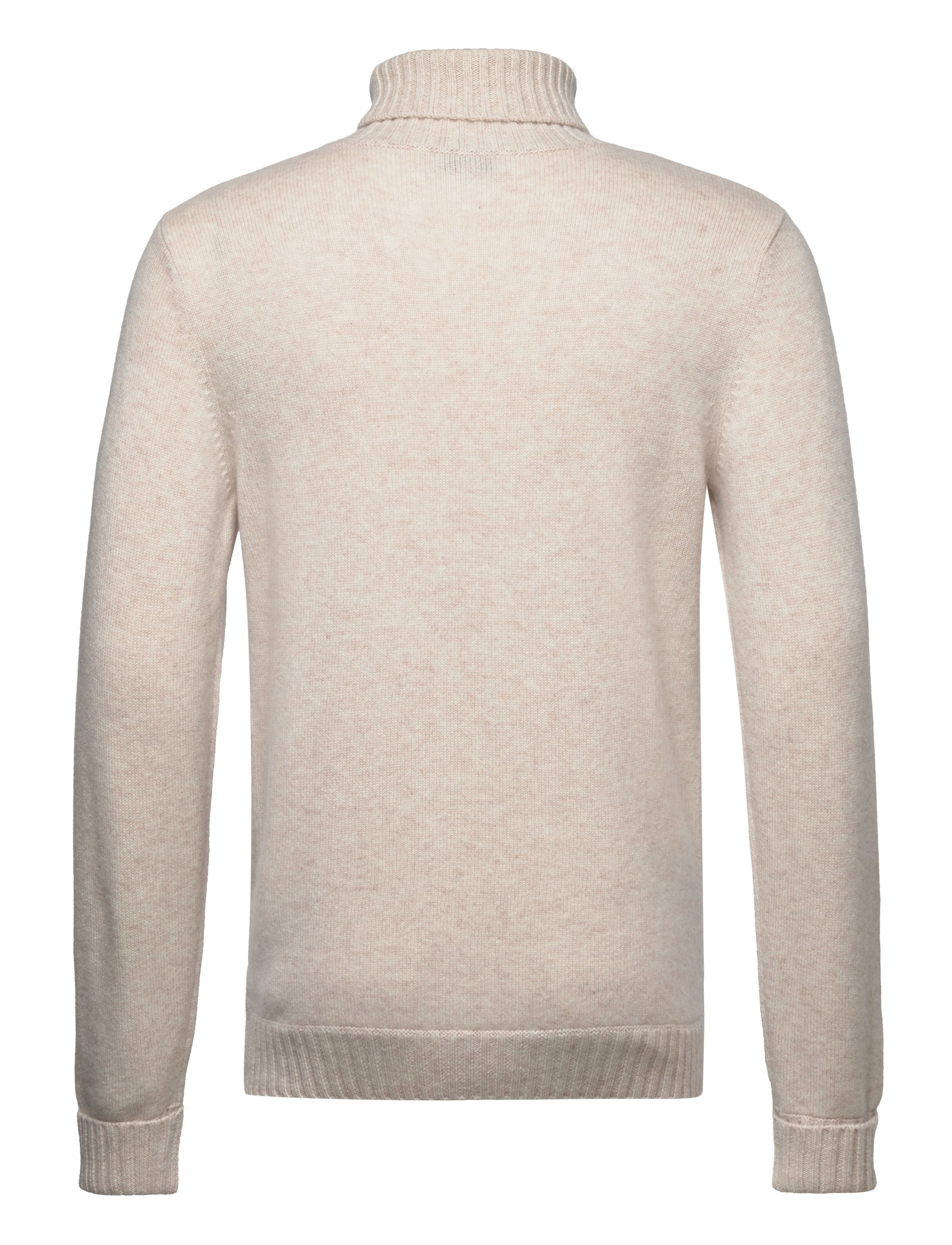 Davida Cashmere - Man Chunky Roll Neck Sweater - turtlenecks - light beige - 1