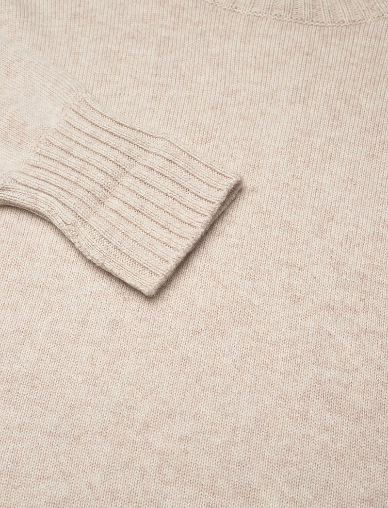 Davida Cashmere - Man Chunky Roll Neck Sweater - rollkragen - light beige - 3