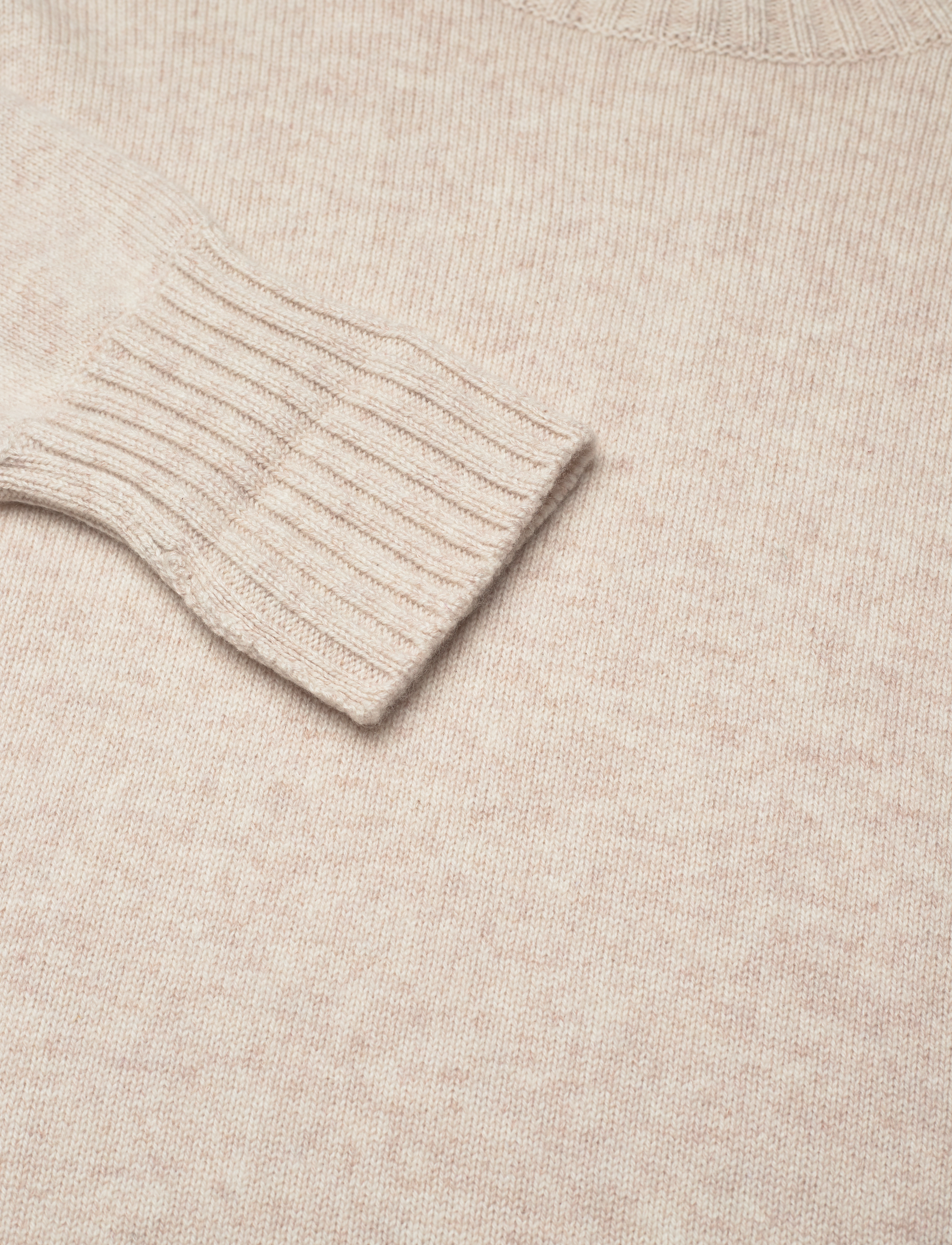 Davida Cashmere - Man Chunky Roll Neck Sweater - turtlenecks - light beige - 3