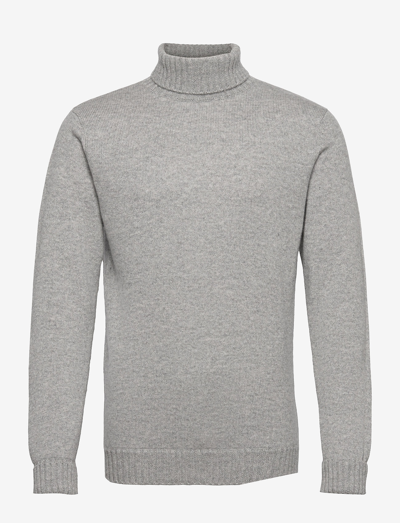 Davida Cashmere - Man Chunky Roll Neck Sweater - rullekraver - light grey - 0