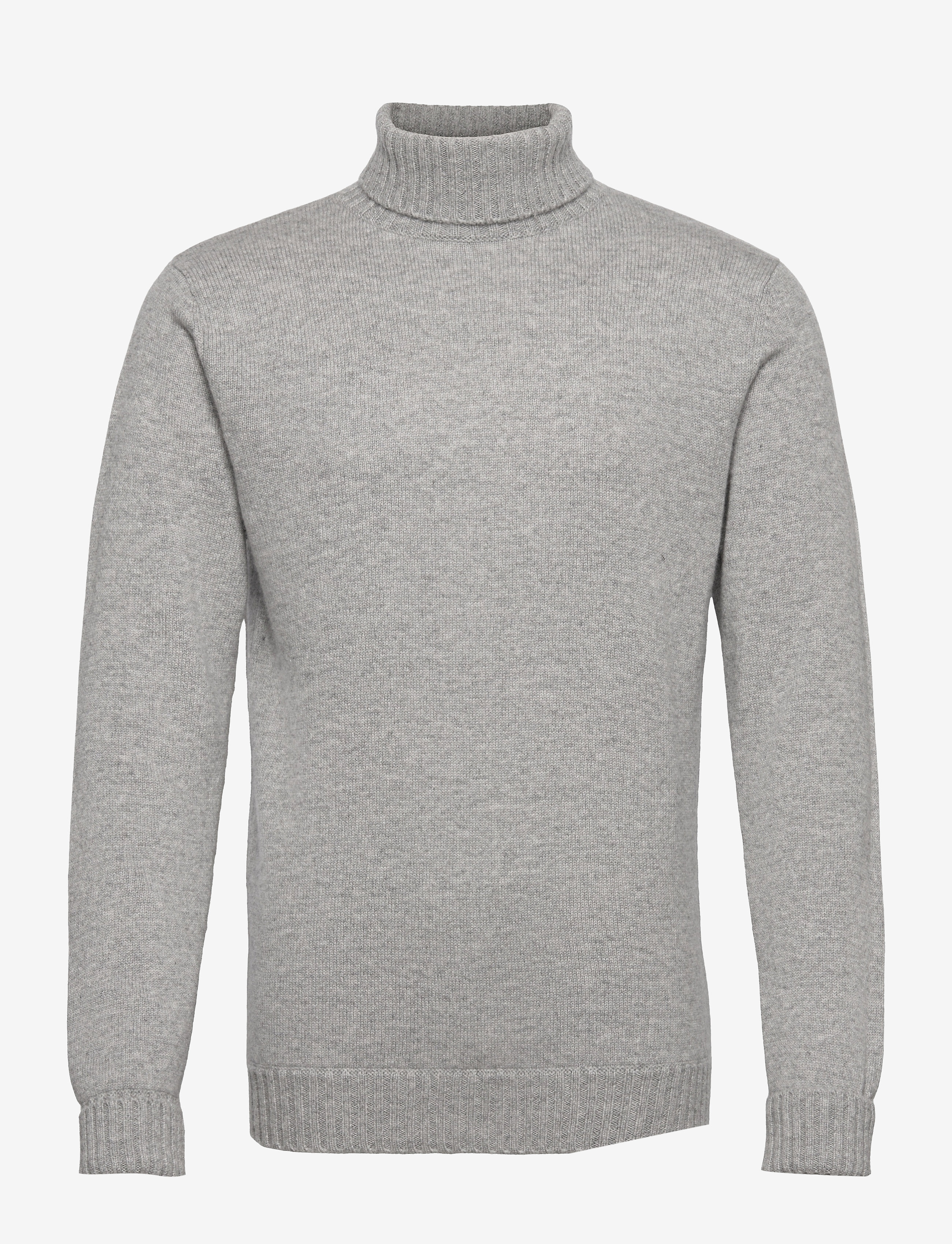 Davida Cashmere Man Chunky Roll Neck Sweater - Davida Cashmere - LIGHT GREY / grey