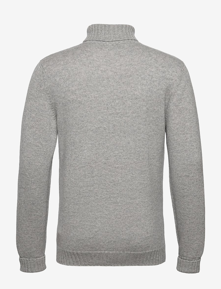 Davida Cashmere - Man Chunky Roll Neck Sweater - polokrage - light grey - 1