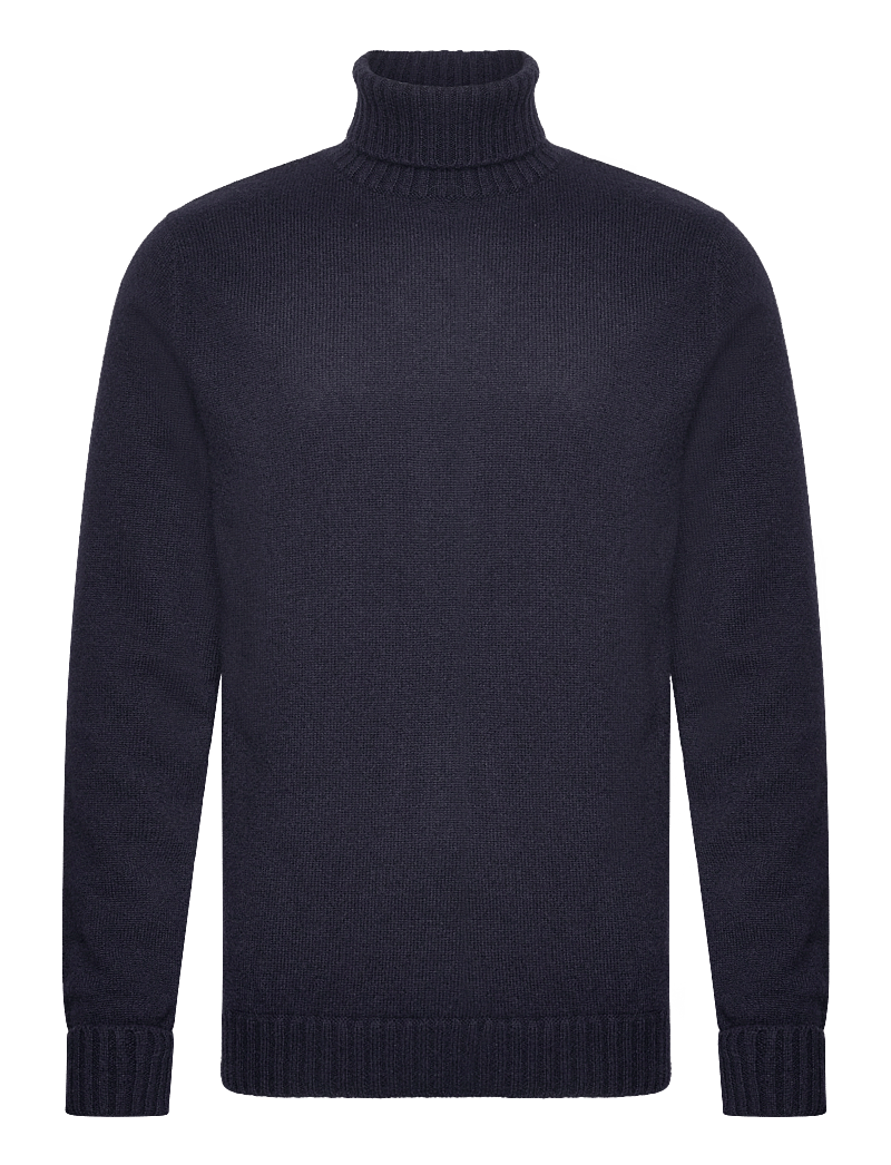 Davida Cashmere - Man Chunky Roll Neck Sweater - polokrage - navy - 0