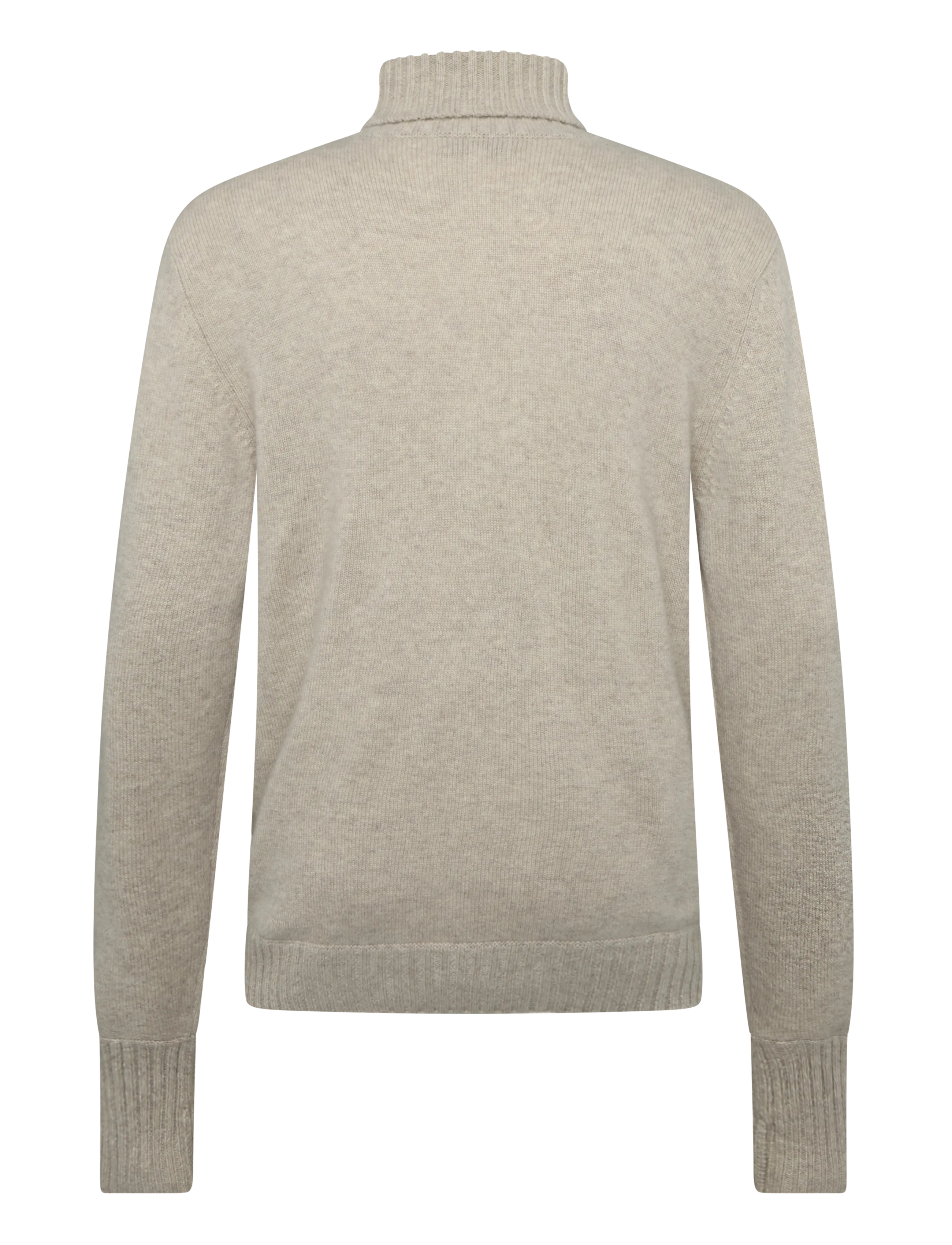 Davida Cashmere - man chunky roll neck sweater - kõrge kaelusega - sand - 1