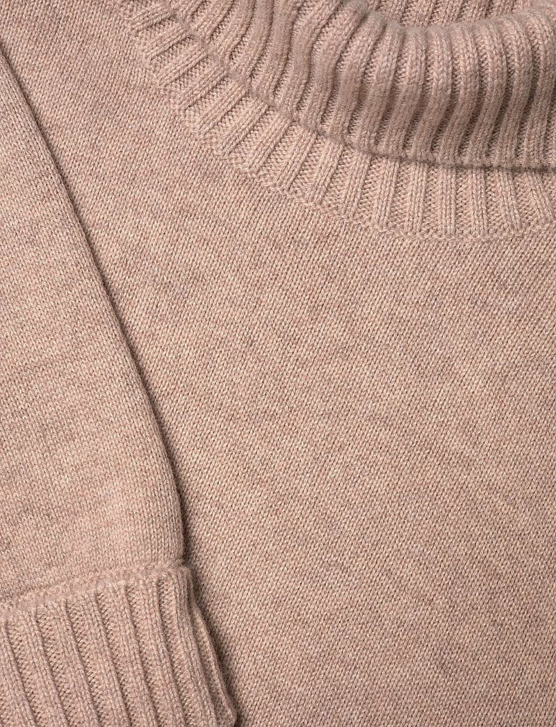 Davida Cashmere - Man Chunky Roll Neck Sweater - polokrage - sand - 2