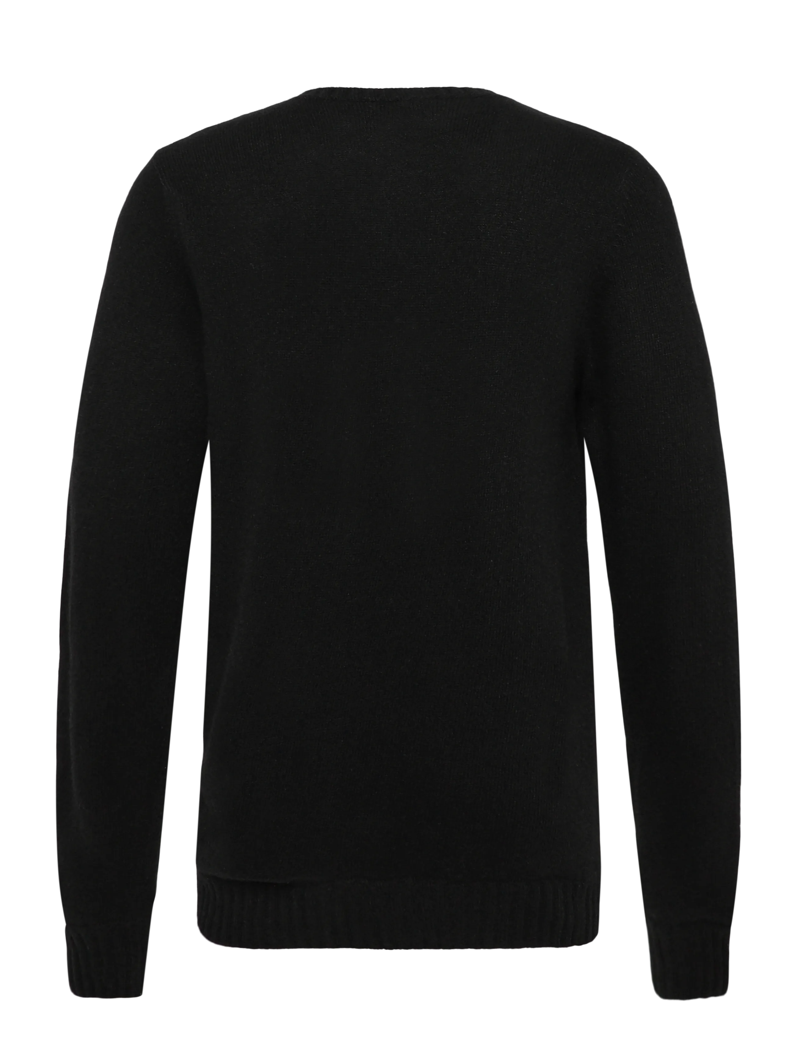 Davida Cashmere - Man Chunky O-neck Sweater - rund hals - black - 2