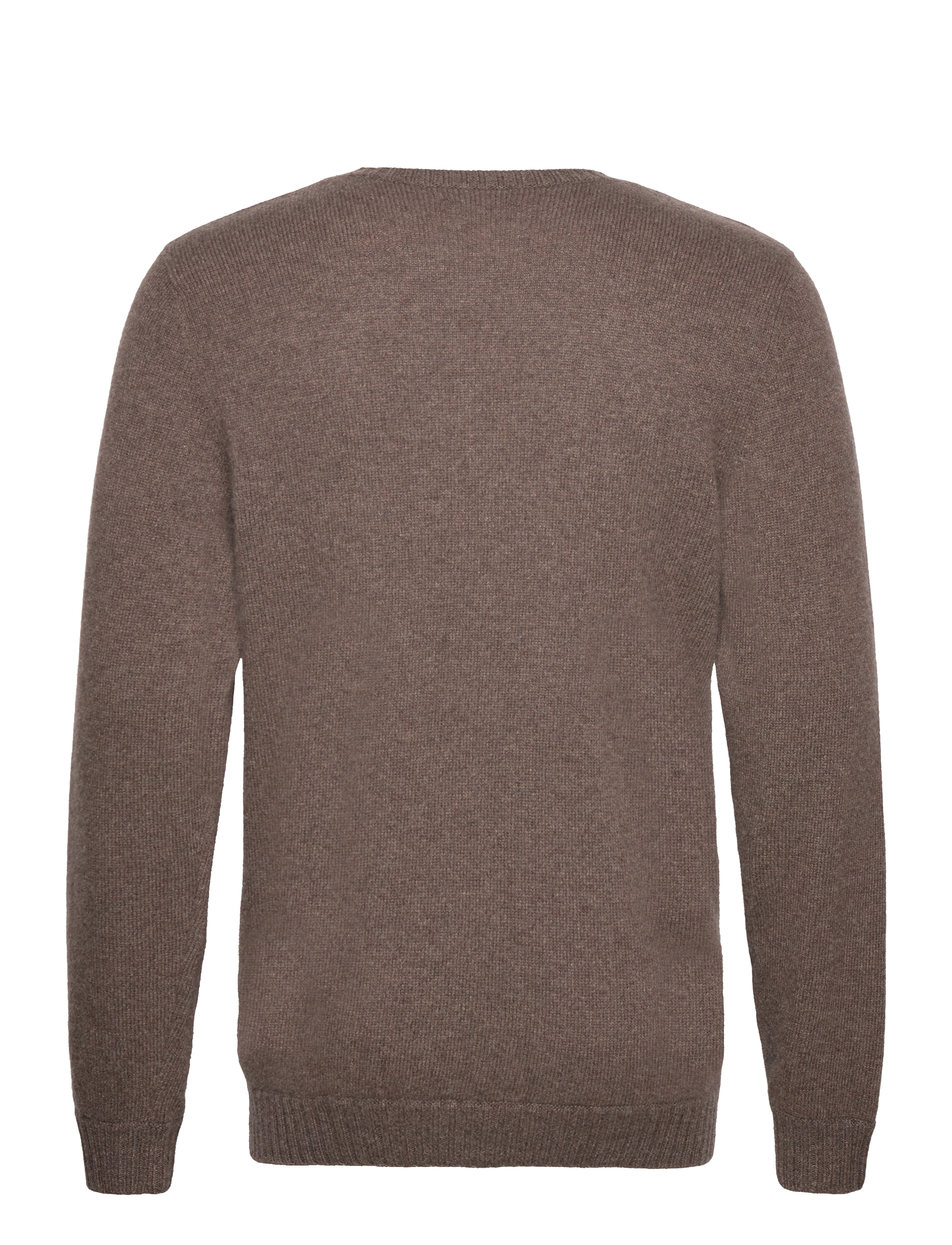 Davida Cashmere - man chunky o-neck sweater - rundhalsad - cacao - 1