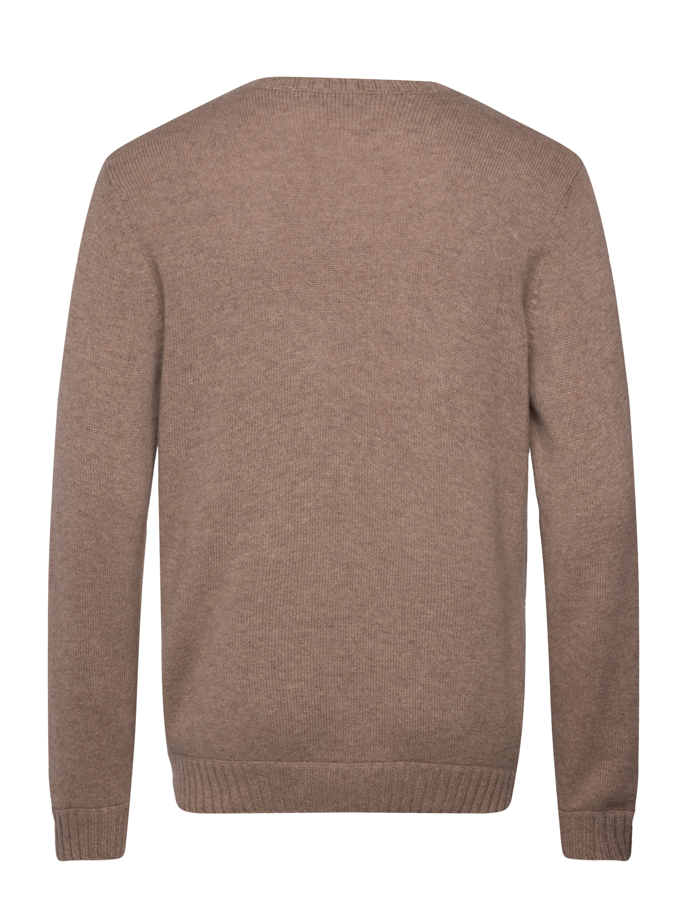 Davida Cashmere - Man Chunky O-neck Sweater - mink - 1