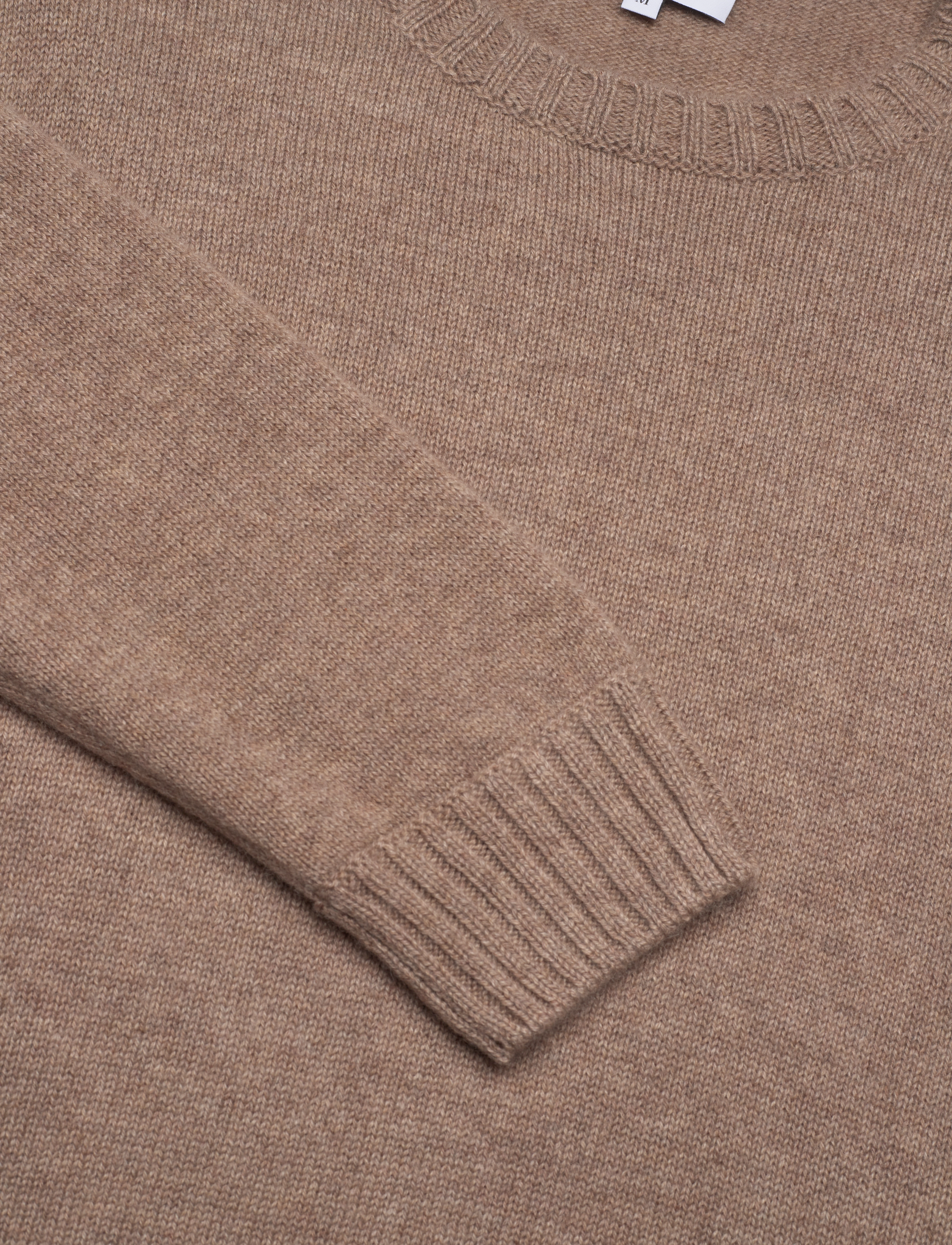 Davida Cashmere - Man Chunky O-neck Sweater - mink - 2